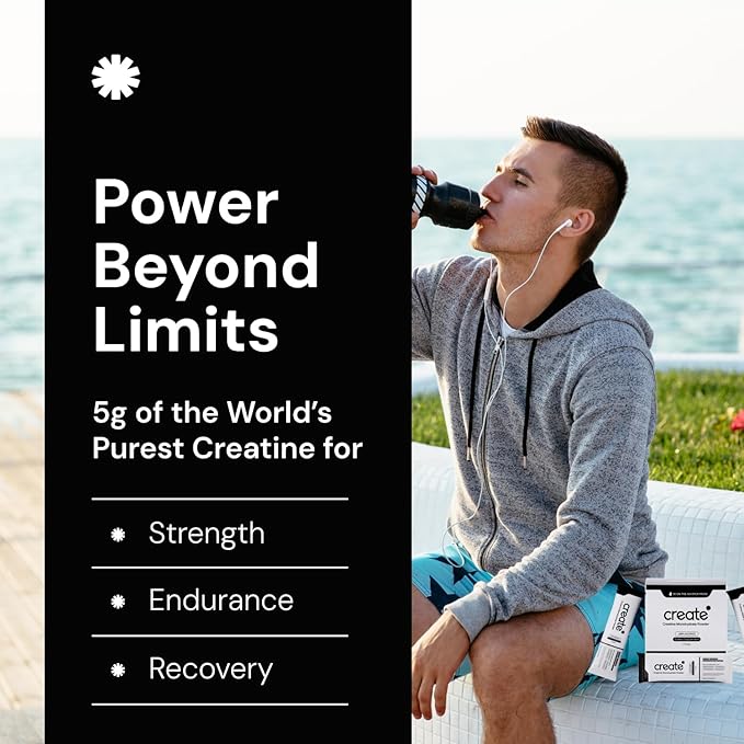 Create Single Serve Creatine Monohydrate Powder – 5g 30 Packets