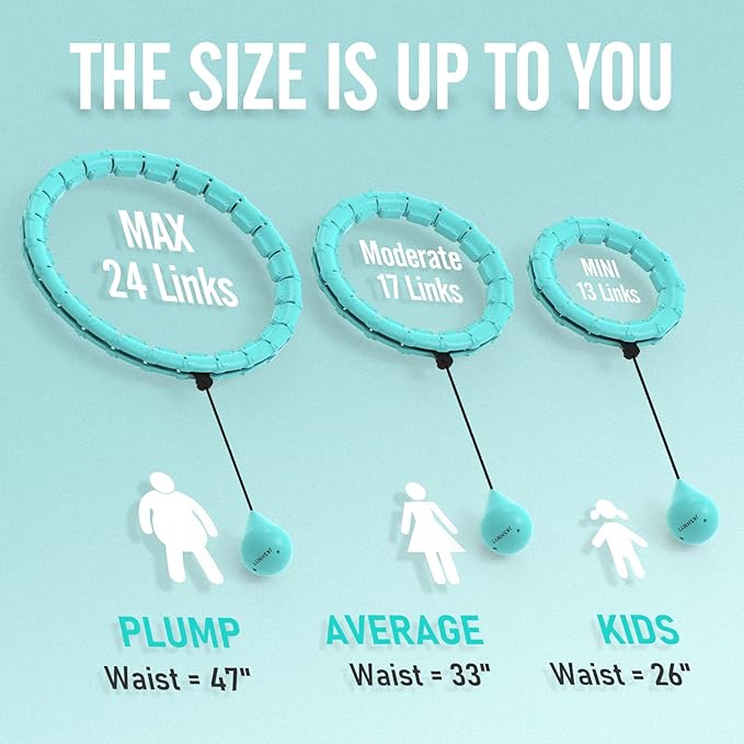 Weighted Hula Circle Hoops for Adults Weight Loss 47 Inch, 24 Detachable