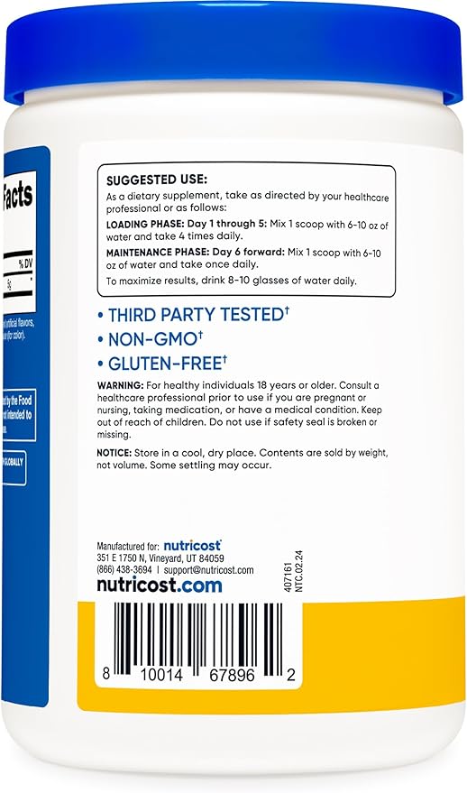 Nutricost Creatine Monohydrate Powder (Pineapple Mango 500 Gram)
