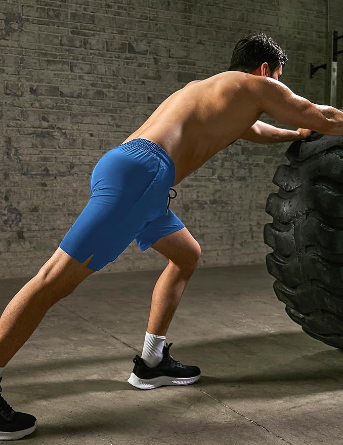 COOFANDY Men's 2 Pack Gym Workout Shorts 7 Inch Quick Dry Athletic Shorts Lightweight Running Shorts with Pockets