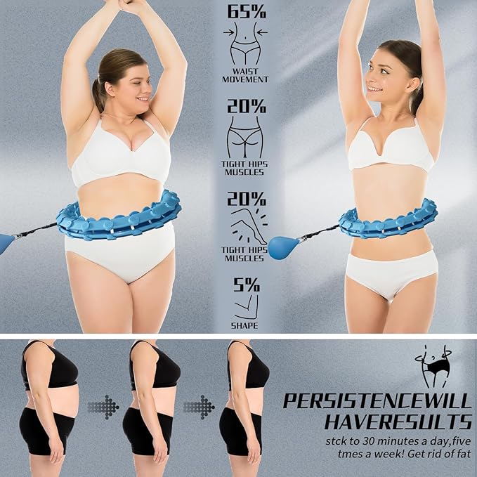 Dumoyi Smart Weighted Hoop for Adults Weight Loss