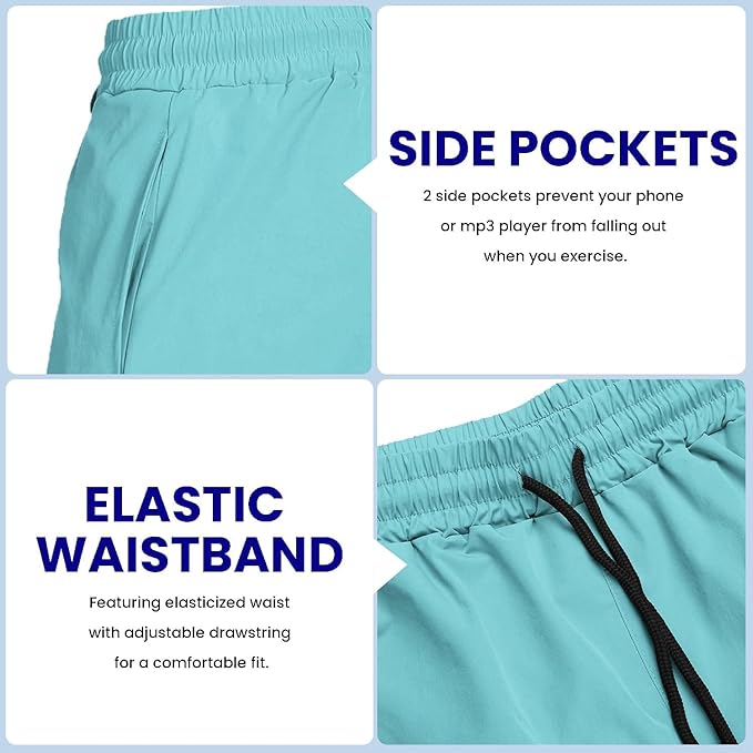 COOFANDY Men's 2 Pack Gym Workout Shorts 7 Inch Quick Dry Athletic Shorts Lightweight Running Shorts with Pockets