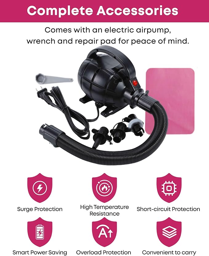 Air Barrel - Air Roller Gymnastics Barrel for Back Handspring Trainer, Air Track Tumble Mat with Pump for Gym Training/Yoga Balance Exercise/Cheerleading/Home and Outdoor Use