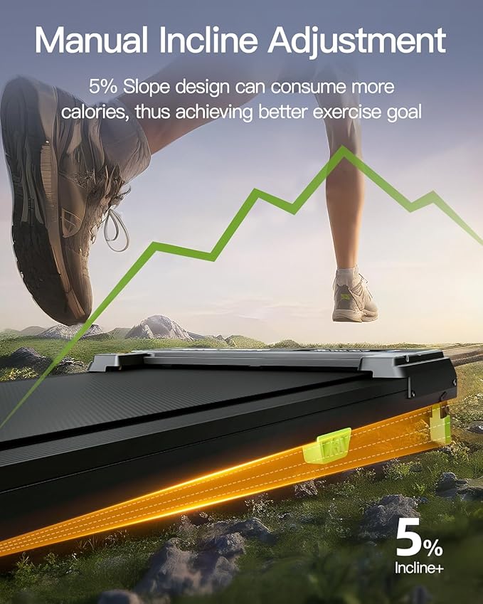 Walking Pad with Incline, Under Desk Treadmill for Home, 2.5HP Portable Treadmills with Remote Control, 4 in 1 Incline Treadmill with LED Display