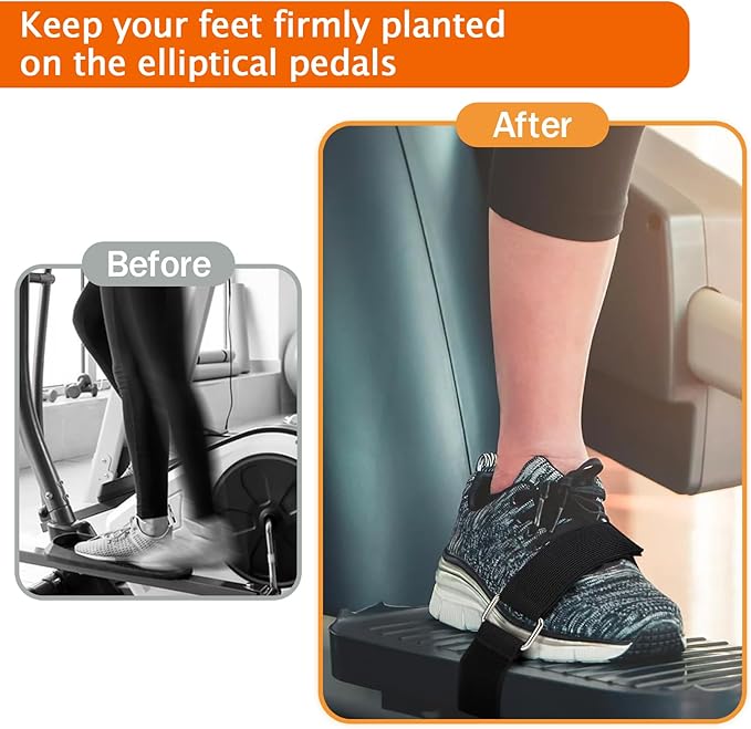 4 Pcs Ellipse Leg Exerciser Pedal Straps,Suitable for Under Desk Seated Leg Exerciser & Leg Pedal Exerciser for Senior Fitness Home Non-Slip Exercise Accessories