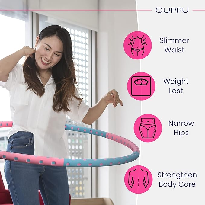 Weighted Hula Hoops for Women - Stable Exercise 6.5 lb