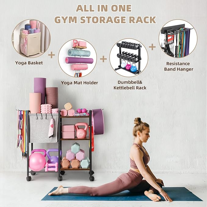 Yoga Mat Storage Rack Home Gym Equipment Storage
