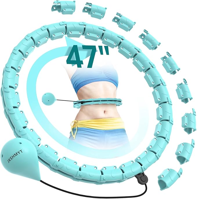 Weighted Hula Circle Hoops for Adults Weight Loss 47 Inch, 24 Detachable