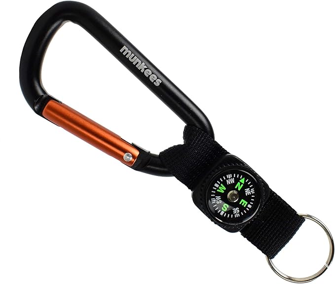 Munkees 8mm Carabiner with Compass Strap