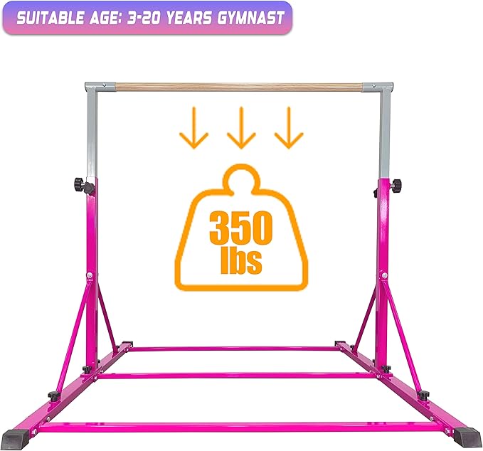 Gymnastic Bar For Kids and Teenage Ages 3-25 5 FT 6 FT 5 FT 6 FT