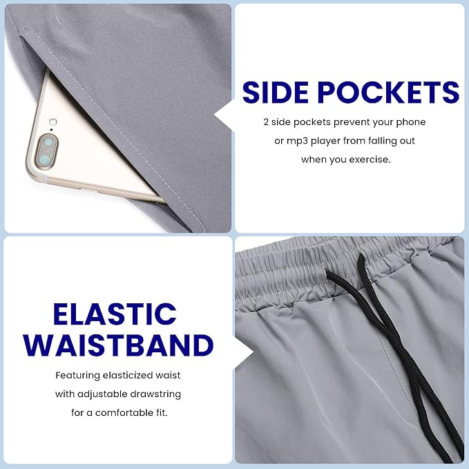 COOFANDY Men's 2 Pack Gym Workout Shorts 7 Inch Quick Dry Athletic Shorts Lightweight Running Shorts with Pockets