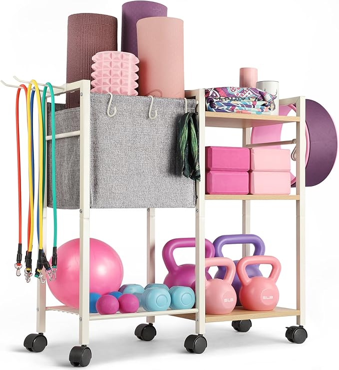 Yoga Mat Storage Rack Home Gym Equipment Workout