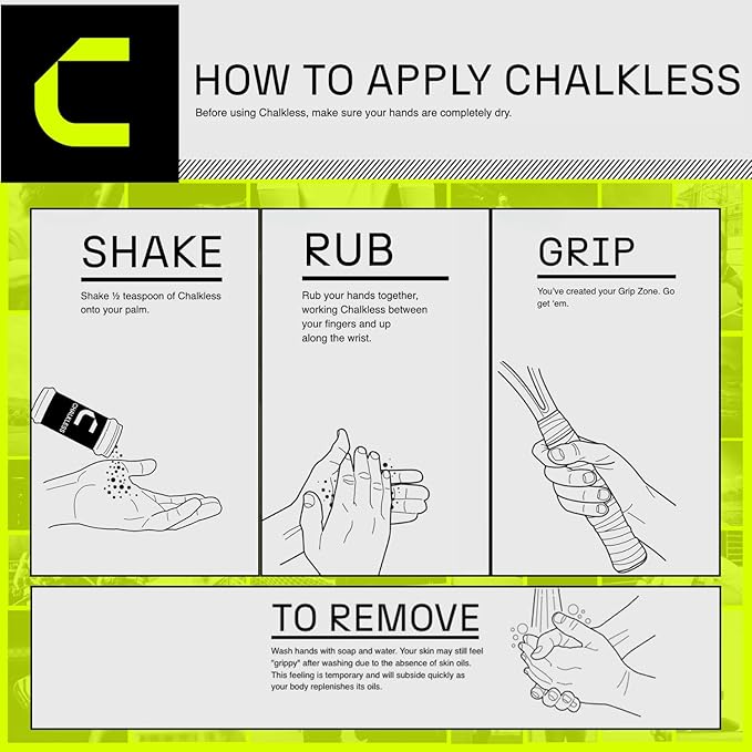Grip Enhancer, Less Mess Non Toxic Replacement for Liquid Chalk, Grip Solution for Weightlifting, Gaming, Tennis, Golf, Engineered to Improve Grip for Longer