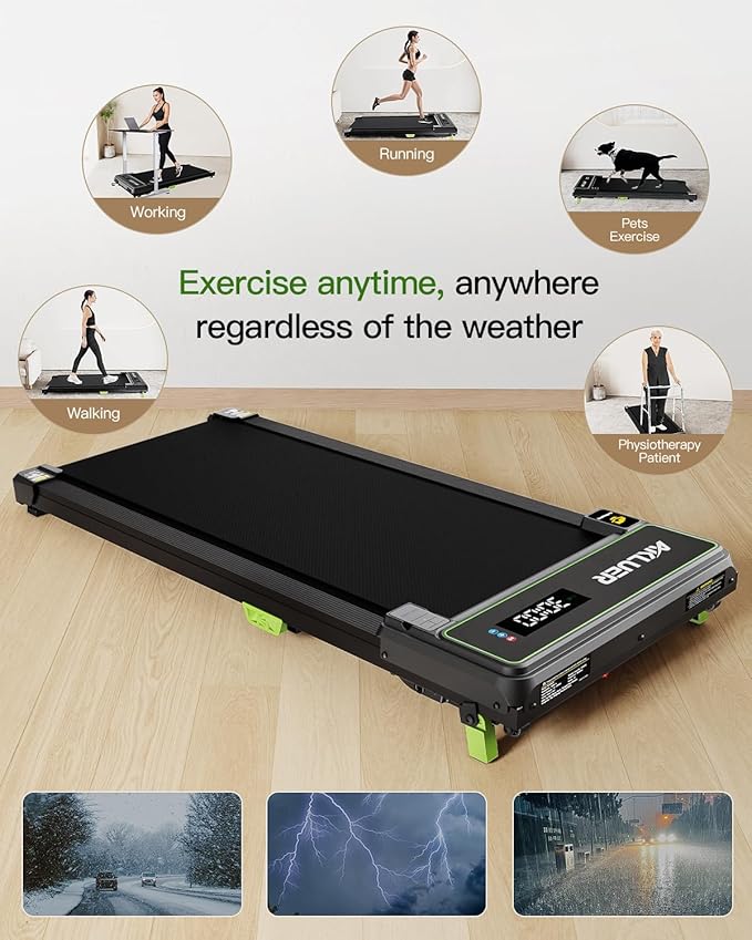 Walking Pad with Incline, Under Desk Treadmill for Home, 2.5HP Portable Treadmills with Remote Control, 4 in 1 Incline Treadmill with LED Display