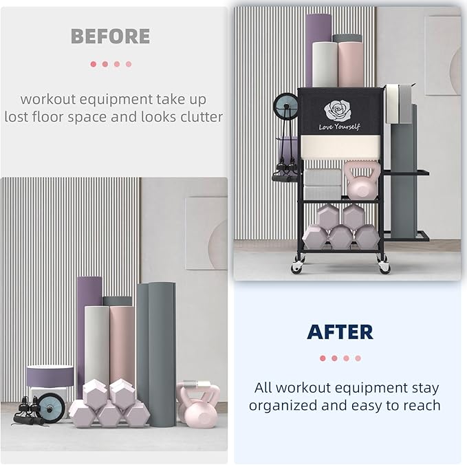 Yoga Mat Storage Rack,Home Gym Storage Rack Gym