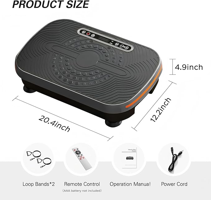 soges Vibration Plate Exercise Machine, Vibrating Exercise Equipment for Whole Body, Vibrate Plate for Home Fitness Workout, Weight Loss, Training