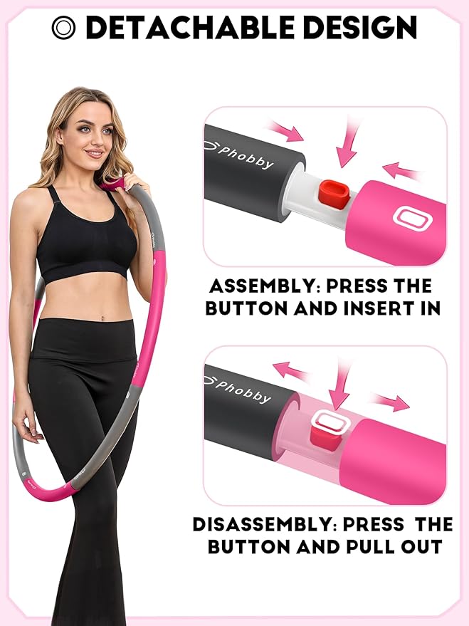 Weighted Exercise Hoop for Adults 2.2lb Detachable