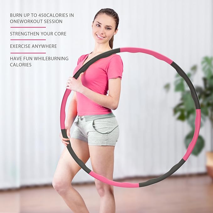 Weighted Hula Hoop Set with Jump Rope - 2.2 lbs