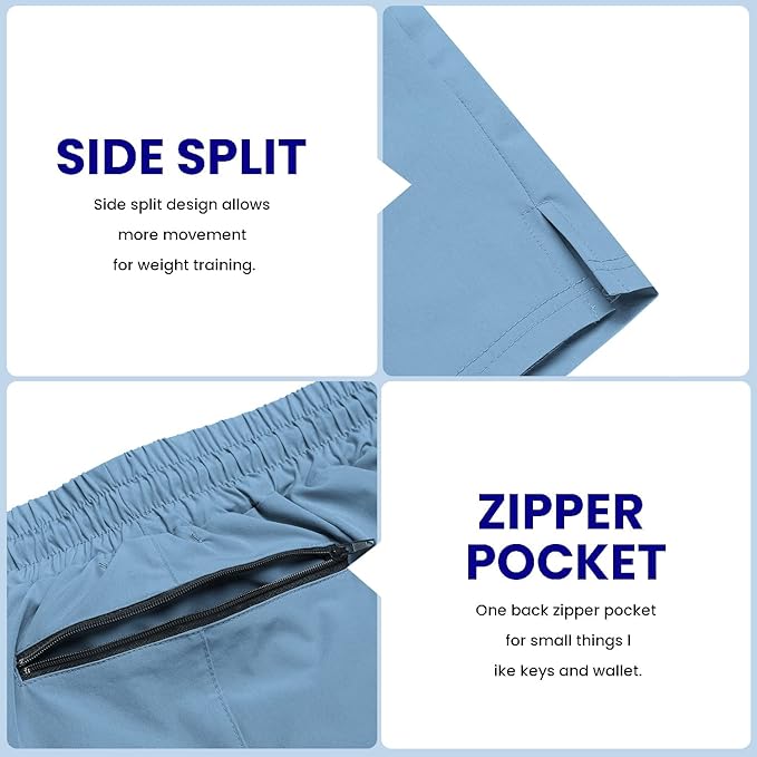 COOFANDY Men's 2 Pack Gym Workout Shorts 7 Inch Quick Dry Athletic Shorts Lightweight Running Shorts with Pockets