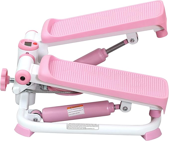 Sunny Health & Fitness Mini Steppers for Exercise at Home, Stair Step Workout Machine, Full Body Cardio Equipment, with Optional Free SunnyFit App Connection and Resistance Band