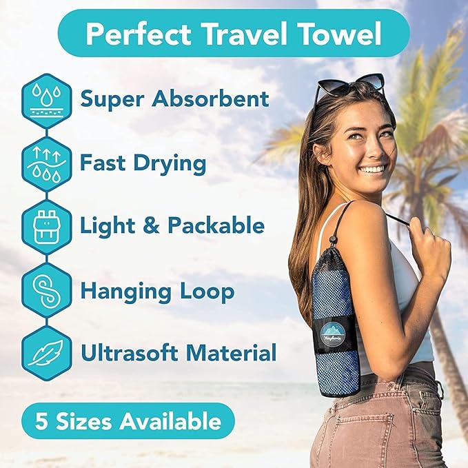 Youphoria Microfiber Travel Towel Fast Drying Lightweight -