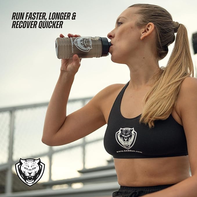 6AM Run Marathon, Pre Workout Powder for Distance Running, High Energy Amino Formula, for Cardio and Stamina, No Jitters, All Natural, Keto, Vegan, Peach Mango Flavor, 40 Servings