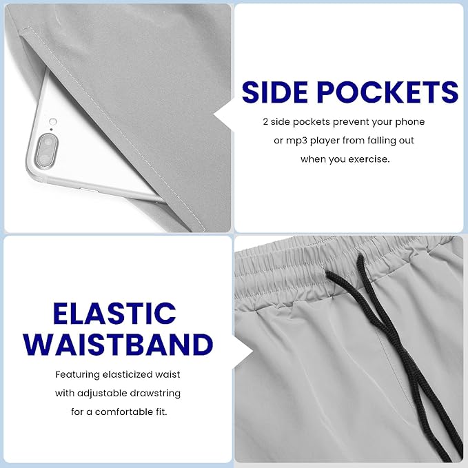 COOFANDY Men's 2 Pack Gym Workout Shorts 7 Inch Quick Dry Athletic Shorts Lightweight Running Shorts with Pockets