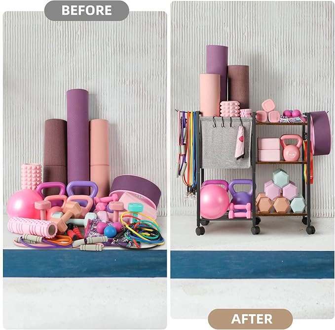 Yoga Mat Storage Rack Home Gym Equipment Storage