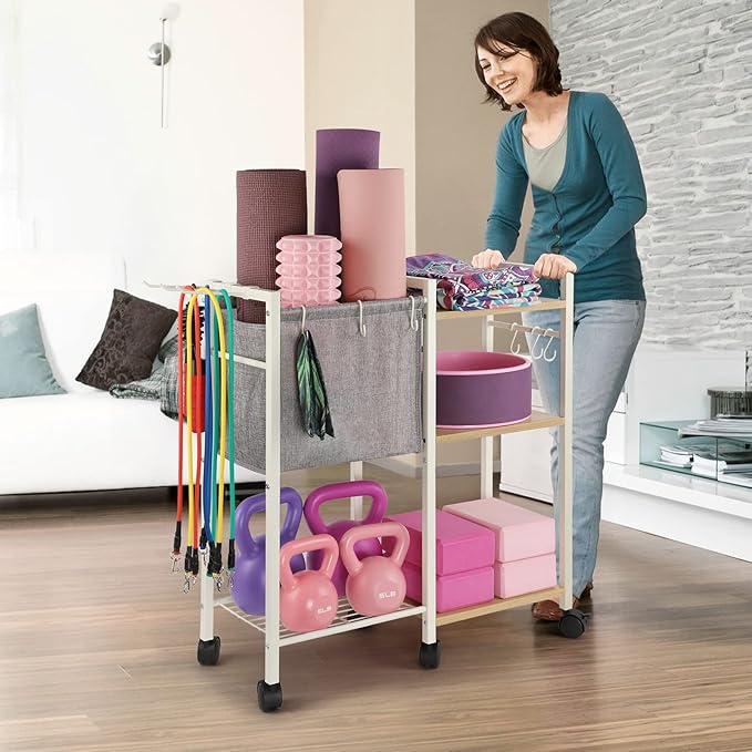Yoga Mat Storage Rack Home Gym Equipment Workout