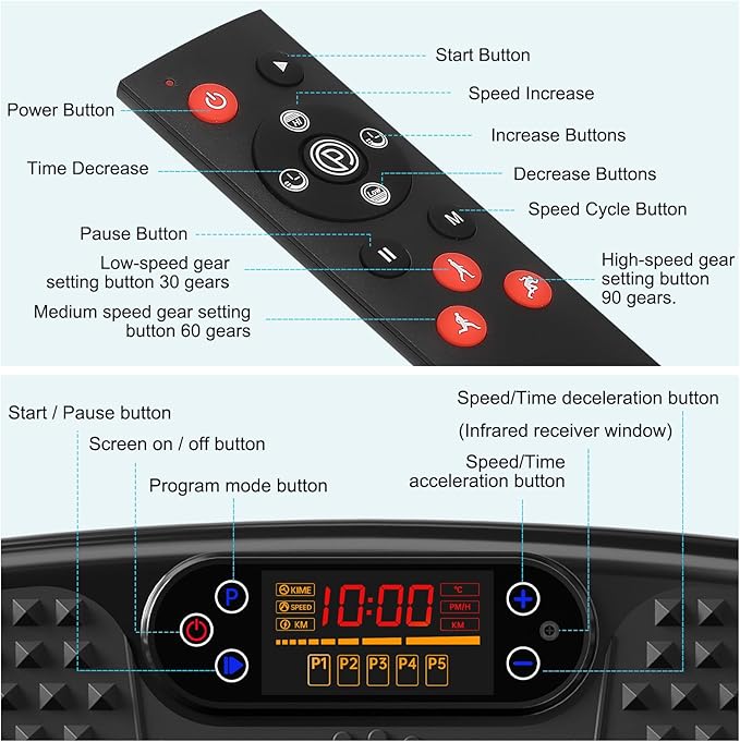 Vibration Plate Exercise Machine for Lymphatic Drainage,Softgym Power Vibrate Stand Shake Board 400 Lbs Capacity Whole Body Workout Waver with Fitness Resistance Bands Weight Loss Gifts for Women Men