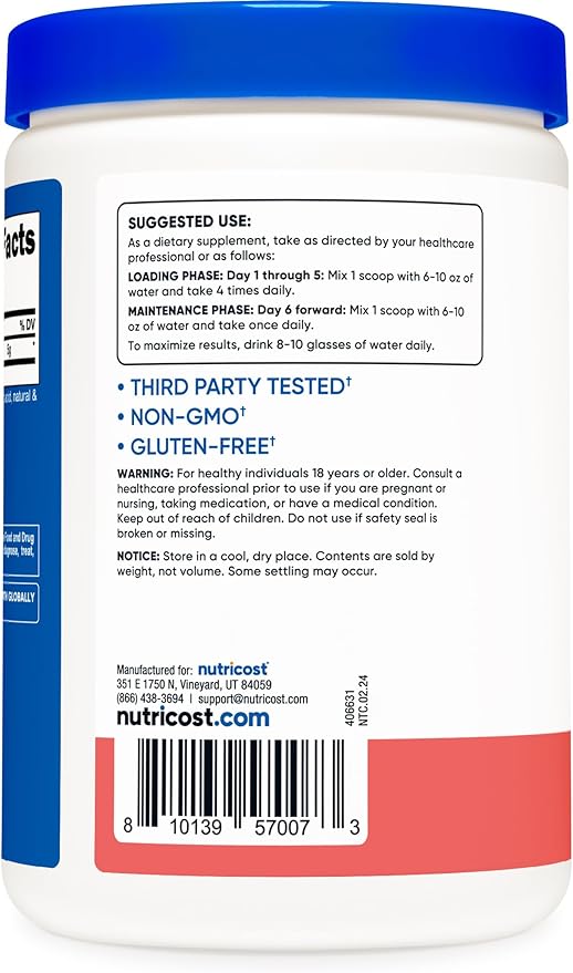 Nutricost Creatine Monohydrate Powder (Watermelon 500 Gram)