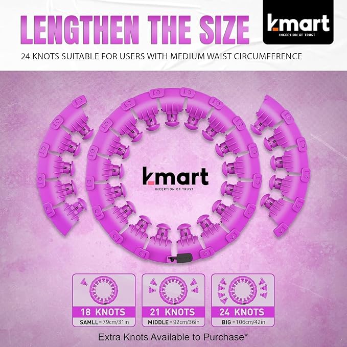 K-MART Smart Hula Ring Hoops 24 Detachable 360 Degree