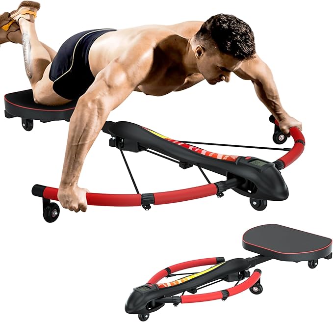 VIVITORY 4-in-1 Multi-Functional Rowing Machine AB Workout Machine, Core & Abdominal Trainers, Adjustable Dragonfly Machine, Strength Training Full Body Workout, Home Gym Fitness Equipment