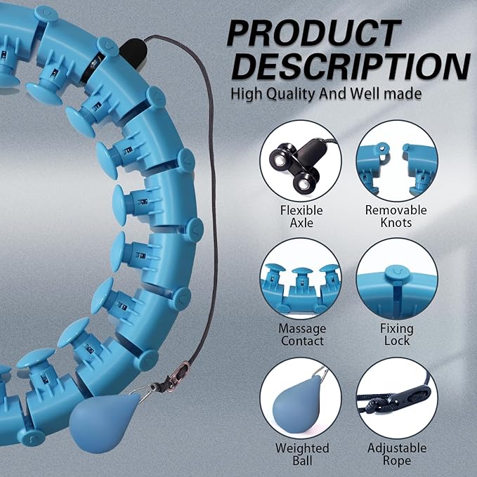 Dumoyi Smart Weighted Hoop for Adults Weight Loss