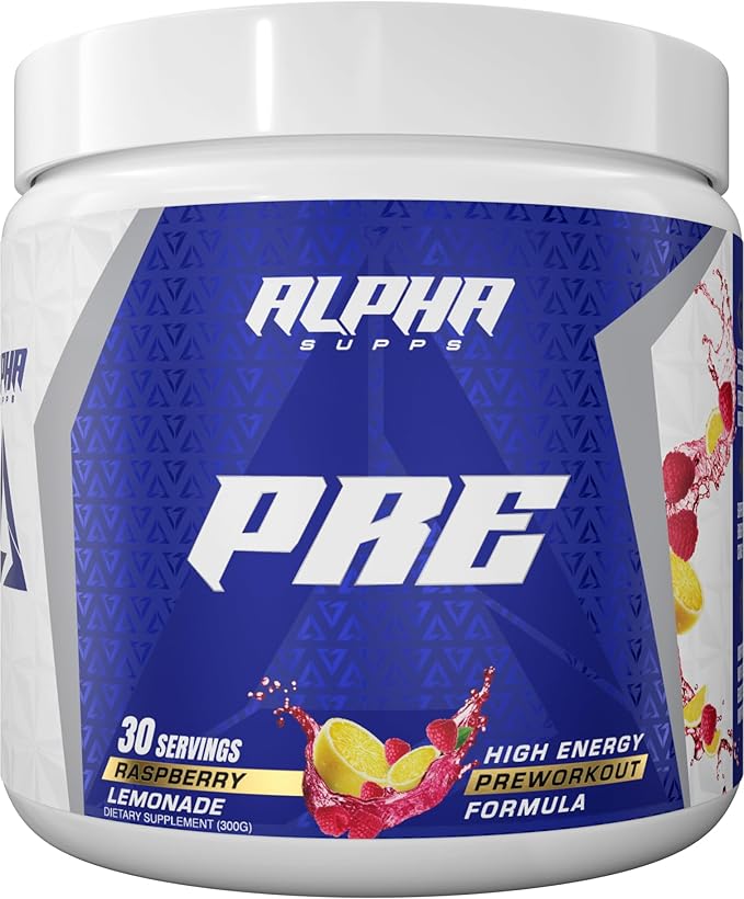 Pre, Pre-Workout Powder for Men & Women, Back to Basics Preworkout Formula for Fitness & Gym Training Athletes - Boost Energy, Focus & Performance (30 Servings, Raspberry Lemonade)