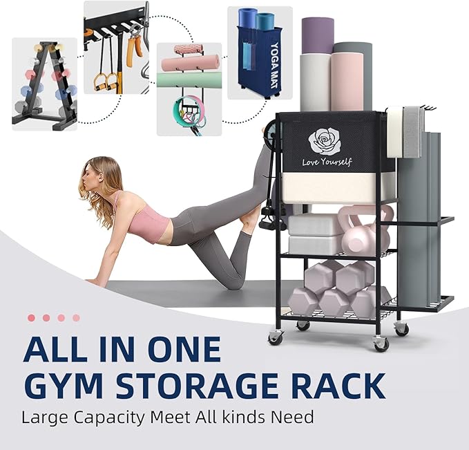 Yoga Mat Storage Rack,Home Gym Storage Rack Gym