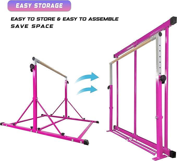 Gymnastic Bar For Kids and Teenage Ages 3-25 5 FT 6 FT 5 FT 6 FT