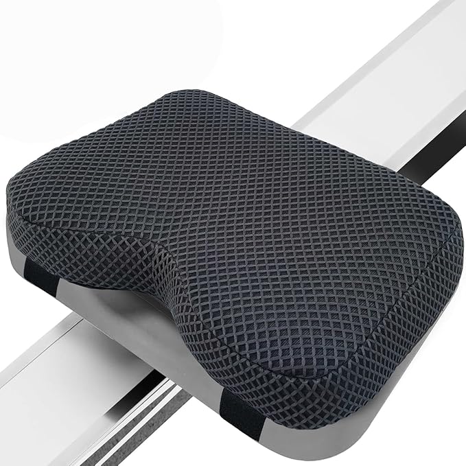 REEZEIVI Rowing Machine Seat Cushion for The Concept 2 Rowing Machine,Breathable 4D Air Mesh Seat Pad, Washable and Breathable Cover and Straps, Non-Slip Design,Recumbent Stationary Bike, Watter Rower