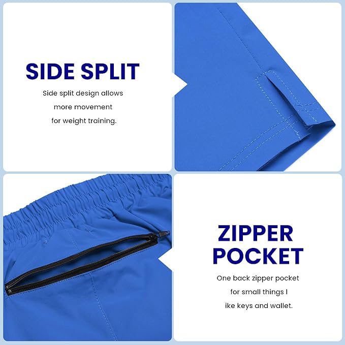 COOFANDY Men's 2 Pack Gym Workout Shorts 7 Inch Quick Dry Athletic Shorts Lightweight Running Shorts with Pockets