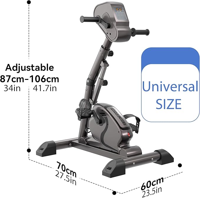 Legs Arms Electric Exercise Bike Active Passive Knee Pedal Trainer Physical Therapy Assisted Rehabilitation Home Fitness Equipment for Seniors