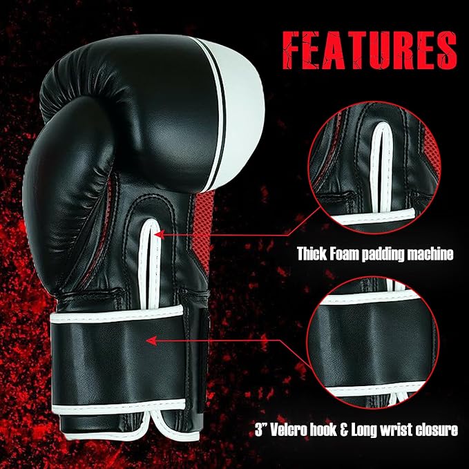 Rex Sports Punching Bag Gloves, Sparring Gloves, Boxing Gloves for Boxers, Boxing Wear Boxing Gloves, Training Gloves Mitts for Sparring, Kickboxing