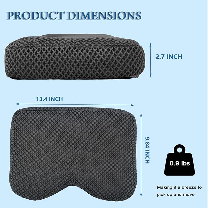 REEZEIVI Rowing Machine Seat Cushion for The Concept 2 Rowing Machine,Breathable 4D Air Mesh Seat Pad, Washable and Breathable Cover and Straps, Non-Slip Design,Recumbent Stationary Bike, Watter Rower