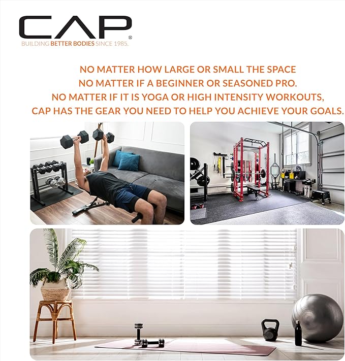 CAP Barbell 2-Inch Olympic Bumper Plate Weight Set 100-370 lbs
