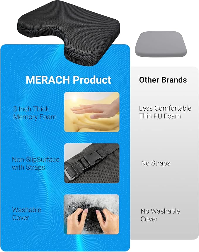 MERACH Rowing Machine & Seat Cushion, Magnetic Rower Machine for Home, 16 Levels of Quiet Resistance, Dual Slide Rail with Max 350lb Weight Capacity