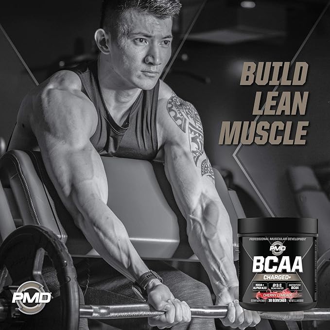 PMD Sports BCAA Charged Delicious Amino Acid Drink Mix for Performance, Recovery, Endurance and Hydration - Increase Muscle Function for Workout and Daily Energy – Cherry Limeade (30 Servings)