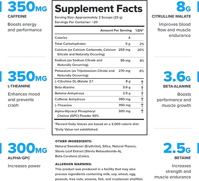 LEGION Pulse Pre Workout - All Natural Nitric Oxide Preworkout Drink to Boost Energy, Creatine Free, Naturally Sweetened, Beta Alanine, Citrulline, Alpha GPC (Tropical Punch)