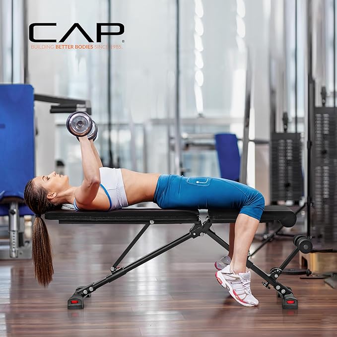 CAP Barbell Multi-Purpose Adjustable Utility Strength Training Weight Bench