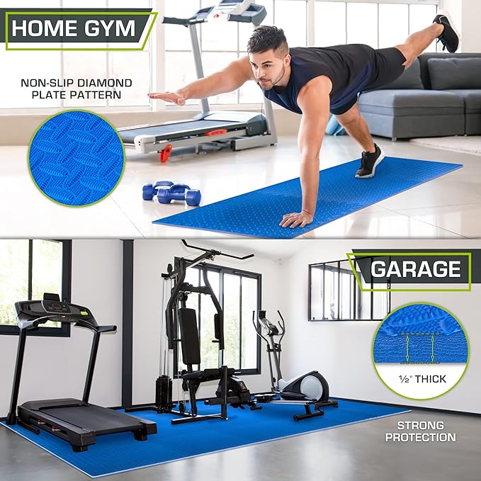 ProsourceFit Puzzle Exercise Mat ½ in 24 in 24 in 144 Sq 36 Tiles