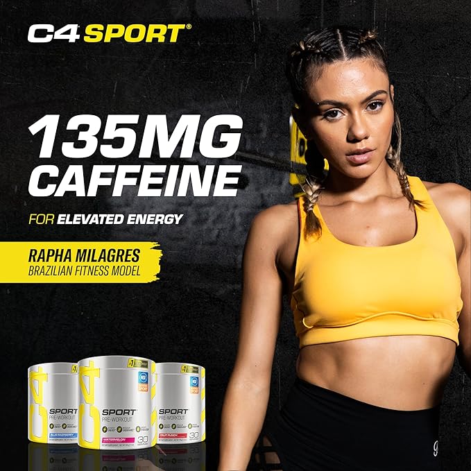 Cellucor C4 Sport Pre Workout Powder Fruit Punch - NSF Certified for Sport | 30 Servings, Packaging May Vary. (Pack of 2)