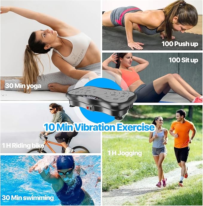 Vibration Plate Exercise Machine for Lymphatic Drainage Weight Loss, Whole Body Workout Vibration Fitness Platform ,Home Training Equipment ,Sport Gym for Weight Loss Fat Burner for Women Men